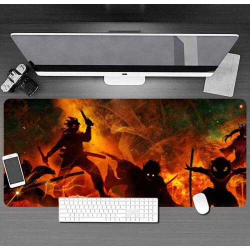 XL Anime Demon Slayer Mousepad HD Printing Computer Gamers Locking Lock Edge Mouse Pad XXL90x40cm Keyboard PC Desk Pad Csgo Pad