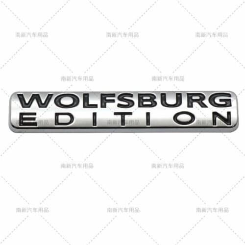 Metal Chrome WOLFSBURG EDITION Car Trunk Rear Fender Emblem Badge Decal Stickers