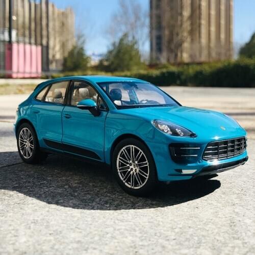 Welly 1:24 Porsche Macan Turbo Bule alloy car model Diecasts & Toy Vehicles Collect gifts Non-remote control type transport toy