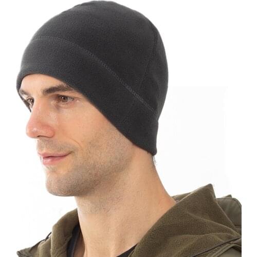 Men Women Outdoor Running Skiing Cap Outdoor Sports Mesh Caps Winter Solid Color Fleece Cap Cycling Windproof Beanie Hat