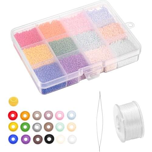 21600/pcs 2mm Czech Glass Beads Set Handmade Beaded Material For Bracelet Necklace DIY Jewelry Making Findings Accessories Set