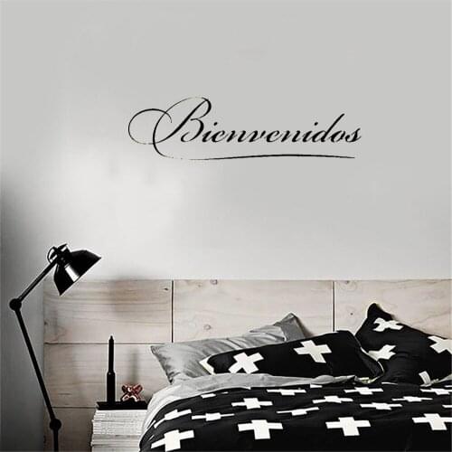 Bienvenidos wall sticker Spainsh quote wall decal home decor for living room vinyl art mural RU4034