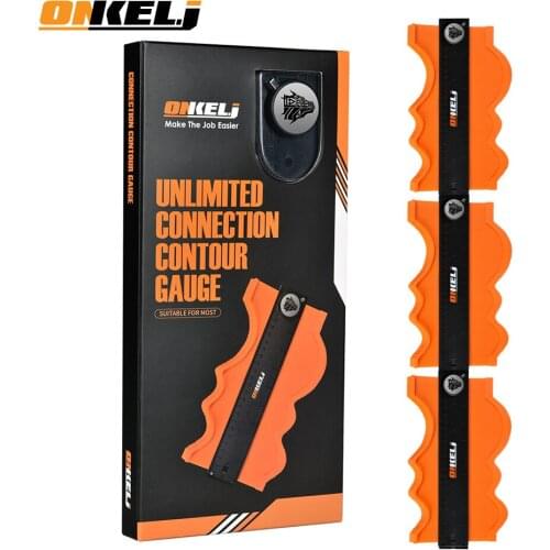 ONKEL.J Unlimited Connection Contour Gauge Profile Tool Adjustable Lock Edge Shaping Wood Measure Ruler Tiles Meethulp Gauge