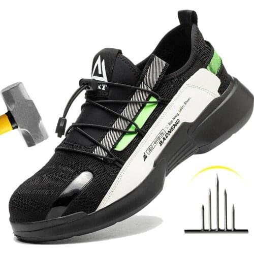Direct Delivery Men And Women Steel Toe Air Safety Boots Indestructible Ryder Shoes Anti Puncture Breathable Work Shoes Sneakers