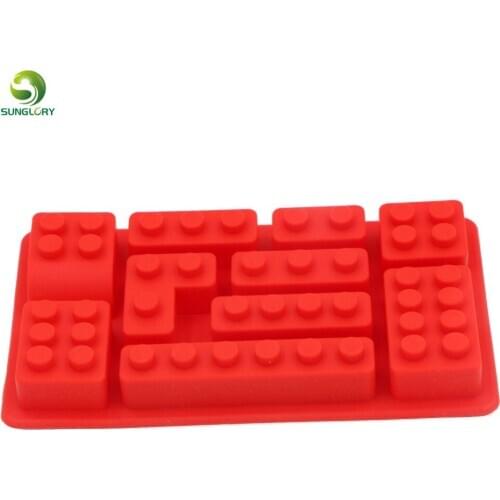 Silicone Ice Mold Blocks 10 Bricks Ice Cream Tools Ice Cream Mold Tubs Tray Cube Maker Silicone Cake Mold Baking Tools For Cakes