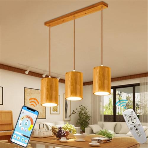 Nordic Wooden barrel Pendant Lights led hanging lamp for Kitchen dinning room shop hotel home decor E27 110v 220v