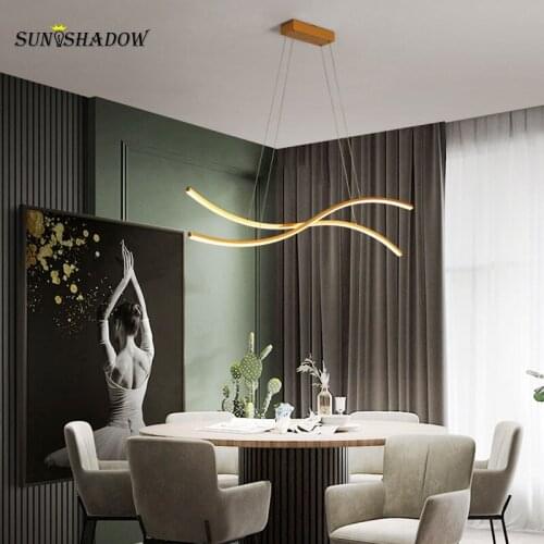 Modern Led Pendant Light 120cm 100cm Creative Hanging Chandelier Pendant Lamp for Dining room Kitchen Living room Light fixtures