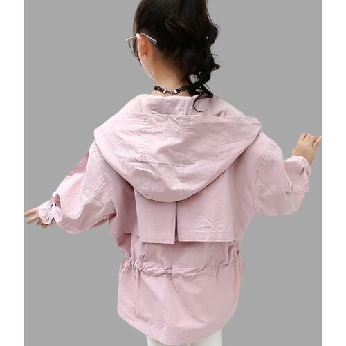 Childrens windbreaker girl jacket fake 2 pieces childrens jacket casual jacket spring childrens clothing 6 8 10 12 14 years