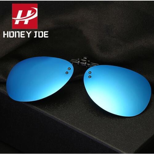 Vintage Polarized Clip On Flip Up Sunglasses Clip for Myopia Glasses Aviation Pilot Outdoor Driving Fishing Eyewear Shades UV400