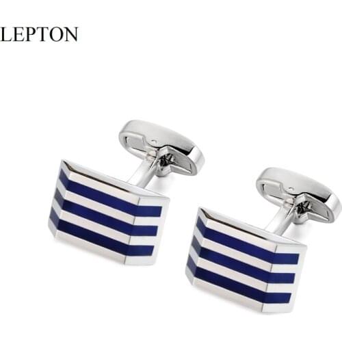 LEPTON Cat Eye Stone Cufflinks Low-Key Luxury Blue Opal Cuff Links and Tuxedo Shirt Cufflink For Mens Wedding Business Gifts