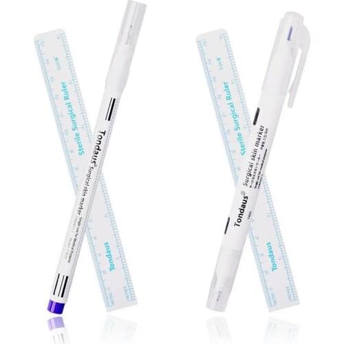 1Pcs Surgical Eyebrow Tattoo Skin Marker Pen Scribe Tools Microblading Tattoo Purple Marker Pen Permanent Makeup Accessories