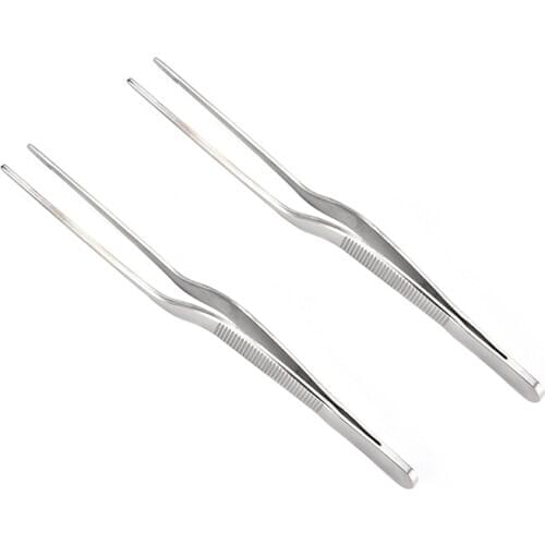 1PC Durable Medical Use 1Pc Dental Oral Stainless Steel Curved Tweezer Ear Nose Clip Health Care Makeup Cosmetic Tools