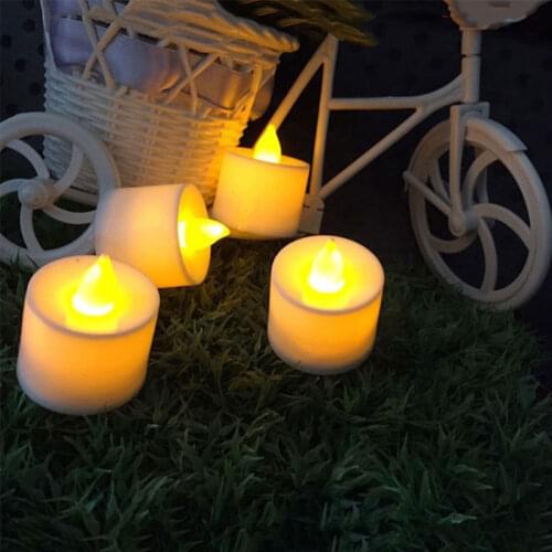 12pcs LED Candles Battery Operated Flameless Warm White Candles Lights For Valentines Day Party Decoration Home Supplies