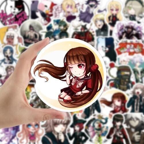 50PCS Mixed Danganronpa Game Stickers DIY Snowboard Laptop Luggage Fridge Guitar Graffiti Waterproof Classic Kid Toy Stickers