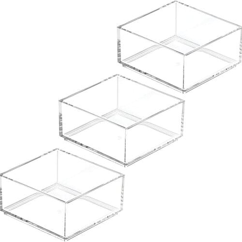 Acrylic Display Box Stackable Drawer Organizer for Home Office, Desk Drawer, Shelf or Closet to Hold Staple Tabletop decoration