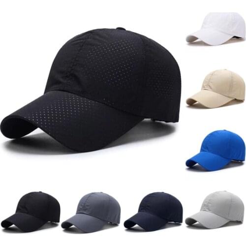 1Pcs Baseball Cap Unisex Summer Solid Thin Mesh Portable Quick Dry Breathable Sun Hat Golf Tennis Running Hiking Camping