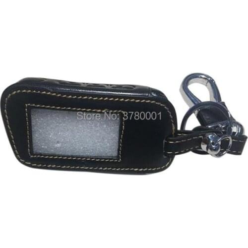 Genuine Leather A93 Car Key Case Cover for Key Fob Starline A93 A63 A39 A36 Two Way Car Alarm Remote Control LCD Keychain