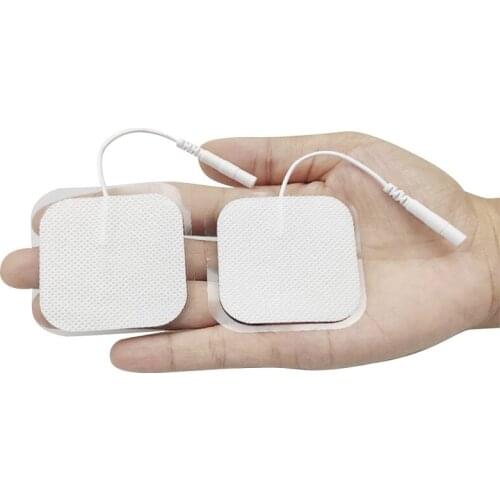 TENS/EMS Unit 20 Electrode Pads 2"x2" in. Reusable Self Stick Gel Carbon Electrodes