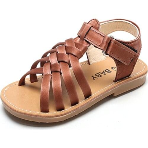 Childrens Woven Sandals 2021 Summer New Fashion Boys Casual Shoes Open Toe Soft Little Girls Beach Shoes for Toddler Baby