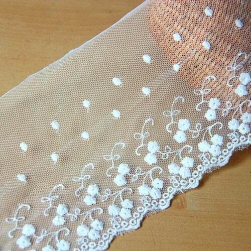 2021 Promotion Special Offer Guipure Lace Fabric Yackalasi 29 Yds Lace Soft Netting Embroidered Tulle 3d Flower Sewing And 13cm