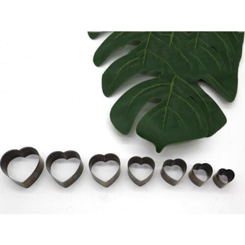 Herramientas para cuero leather craft template fabric cutter heart die cutting knife mould 7pcs/lot knife mould hand punch tool