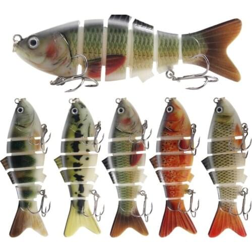 New lure type plastic multi-section hard bait five-color six-section fish 10cm/20g sea fishing simulation fake bait