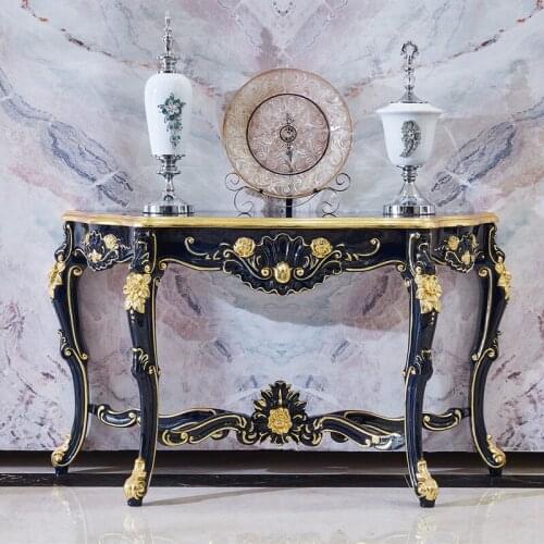 European Style Console Table Corridor Cabinet Sofa Back Table Living Room American Style Cabinet Retro Wall Side Table