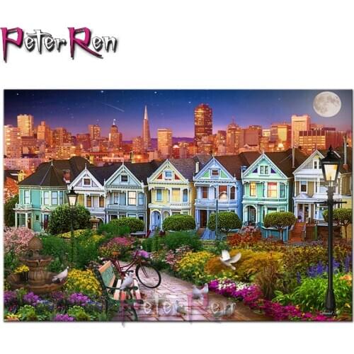 Square\Round Diamond Painting Cottage Embroidery 5d Diy Daimond Paintings Needlework Mosaic Kit Paiting Rhinestones Scenery Gift