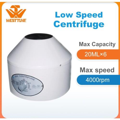 800 Lab Electric Low Speed Centrifuge, Maximum Speed 4000rpm, Maximum RCF 1790xg, Capacity 20ml*6 Angle Rotor