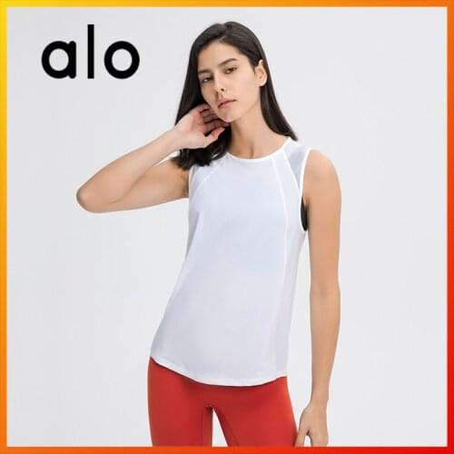 Alo Yoga Summer Womens Top Lightweight Breathable 6-Color Sports T-Shirt Fitness Running Workout Vest