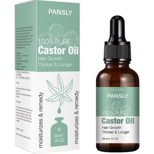 PANSLY Castor Seed Oil Eyebrow Eyelash Growth Oil with Combs Mild Maintenance Nourish Liquid Eye Lashes Essential Oil