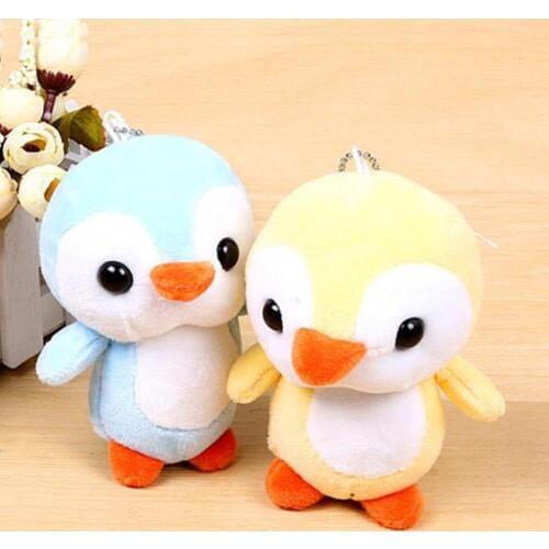 Cute Cartoon Penguin Plush Keychain Soft Kawaii Penguin Bear Nanos Foam Mini Dresser Ornaments Stuffed Pendant Doll Keychain Gif
