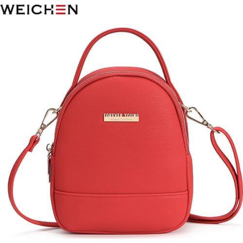 WEICHEN Brand Design Fashion Women Backpack Mini Soft Leather Multi-Function Backpack Female Ladies Shoulder Bag Girl Purses NEW