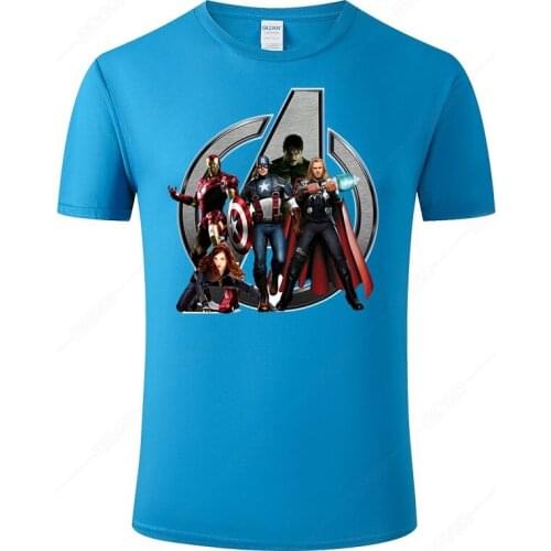 The Avengers T Shirt Men 2021 Summer Fashion Cotton Short Sleeve Print T-shirt Harajuku Tops Cool Tee Homme Camisa Hombre J94