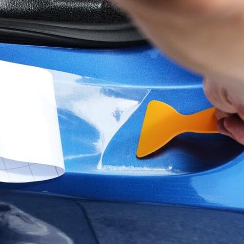 Car Tail trunk Rear Bumper Protector Carbon fiber Sticker For Hyundai Solaris ix35 i20 i30 i40 Tucson CRETA Santa Accessories