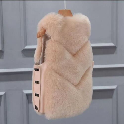 New Fashion Faux Fur Coat Winter Coat Women Waist Coat Fur Gilet Womens Fur Jacket Fur Vest For Ladies