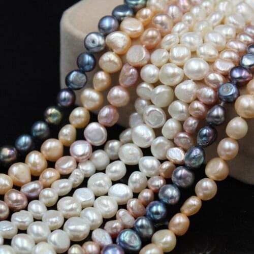 Wholesale 2 Pieces 4-9mm Natural fresh water two light colored pearls Keshi Pearl