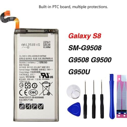 Original EB-BG950ABE Battery For Samsung GALAXY S8 SM-G9508 G9508 G9500 G950U EB-BG950ABA 3000mAh