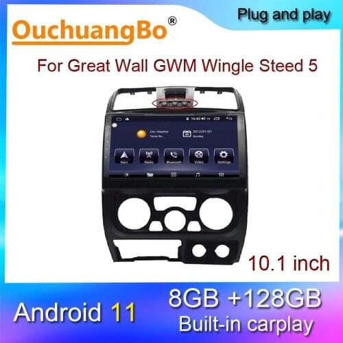 Ouchuangbo android 10 radio recorder for 10.1 inch Great Wall GWM Wingle Steed 5 with gps 1280*720 Manual ac