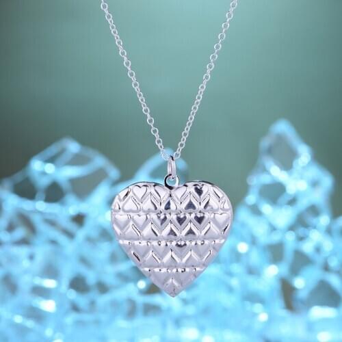 Silver plated Necklace 925 jewelry silver Pandant Fashion Jewelry EQWAOQQH