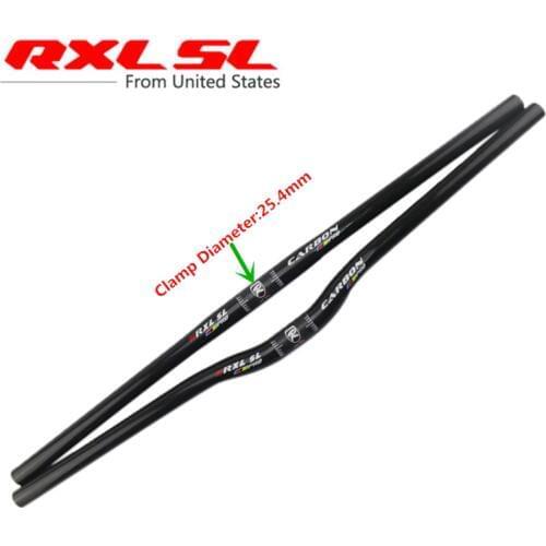 RXL SL Bicycle Handlebar Mountain Bikes handlebarS Carbon MTB Flat Riser 25.1-26.5mm 3K Glossy 25.4 Bike Handlebar