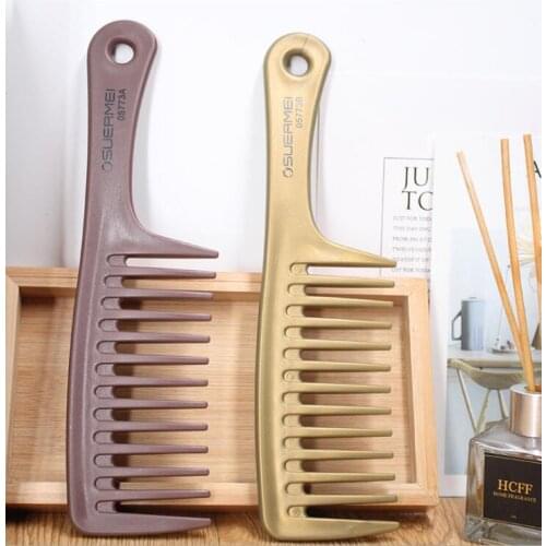 Wide tooth handle hairdressing Hairdressing Salon Antistatic Plastic Hair Comb Detangling Randomly Color