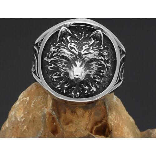 Nordic viking odin symbol valknut Raven amulet Stainless steel Ring With Valknut Gift Bag