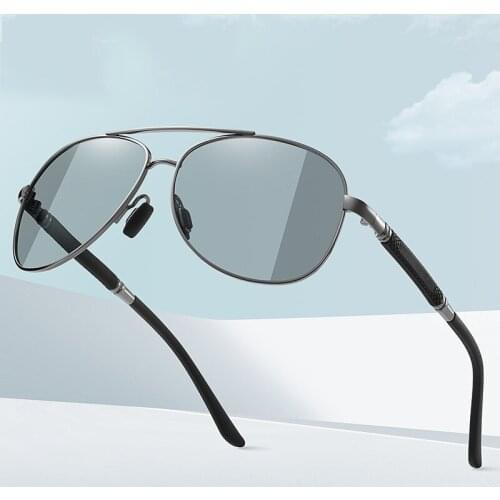 Brand Design Chameleon Photochromic Polarized Sunglasses For Men Women Fashion Retro Unisex Night Vision Driving Sun Glasses