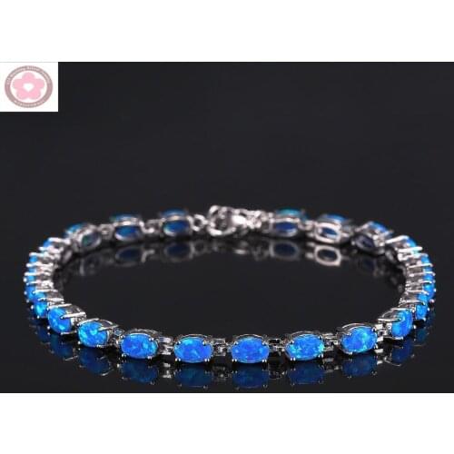 SZ0009 AAA Blue Opal Inlaid Fashion Bracelet For Women Jewelry Gift