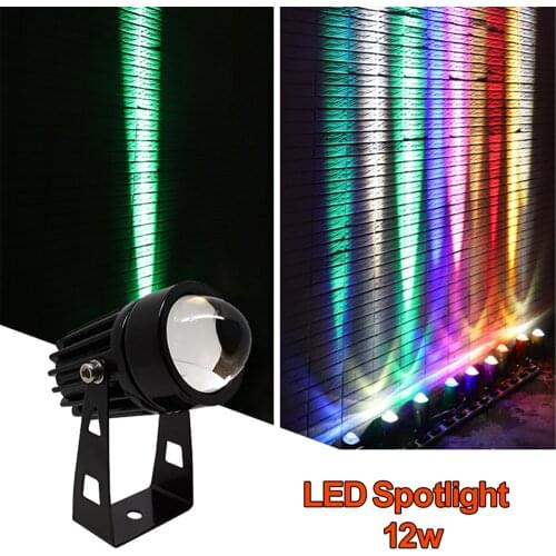 LED Outdoor Wall Lamps 12W Landscape Lighting 220V Red Green Blue RGB Wall Spotlight IP66 Waterproof One Beam Lights