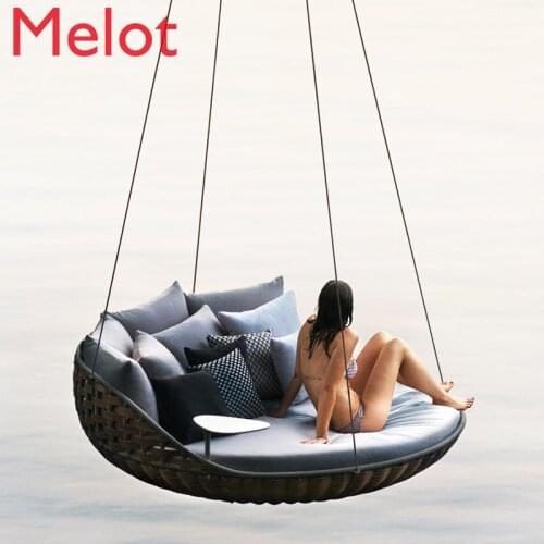 Swing Outdoor Hammock Comfort Lazy Cradle Chair Villa Courtyard Garden Swing Chair Hanging Basket Glider Outdoor Sun Protection