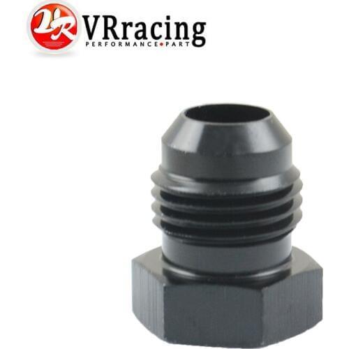 VR - AN6 -6 BLACK ALUMINUM AN HEX HEAD MALE FLARE PLUG VR-SL806-06-021