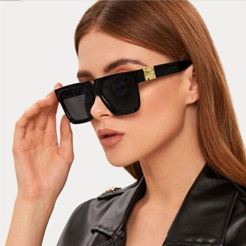 Square Retro Sunglasses Women Luxury Brand Glasses WomenMen Oversized Sunglasses Women Mirror Oculos De Sol Feminino