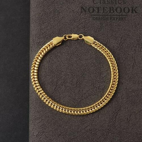 Women Charm Gold Color Bracelet Bangle Fashion Vintage Men Curb Chain Shellhard Hiphop Punk Jewelry Party Gift bracelet homme